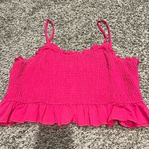 Adorable pink tank crop top